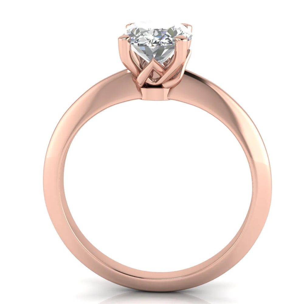 Romantic Solitaire Ring with Elegant Prong Setting