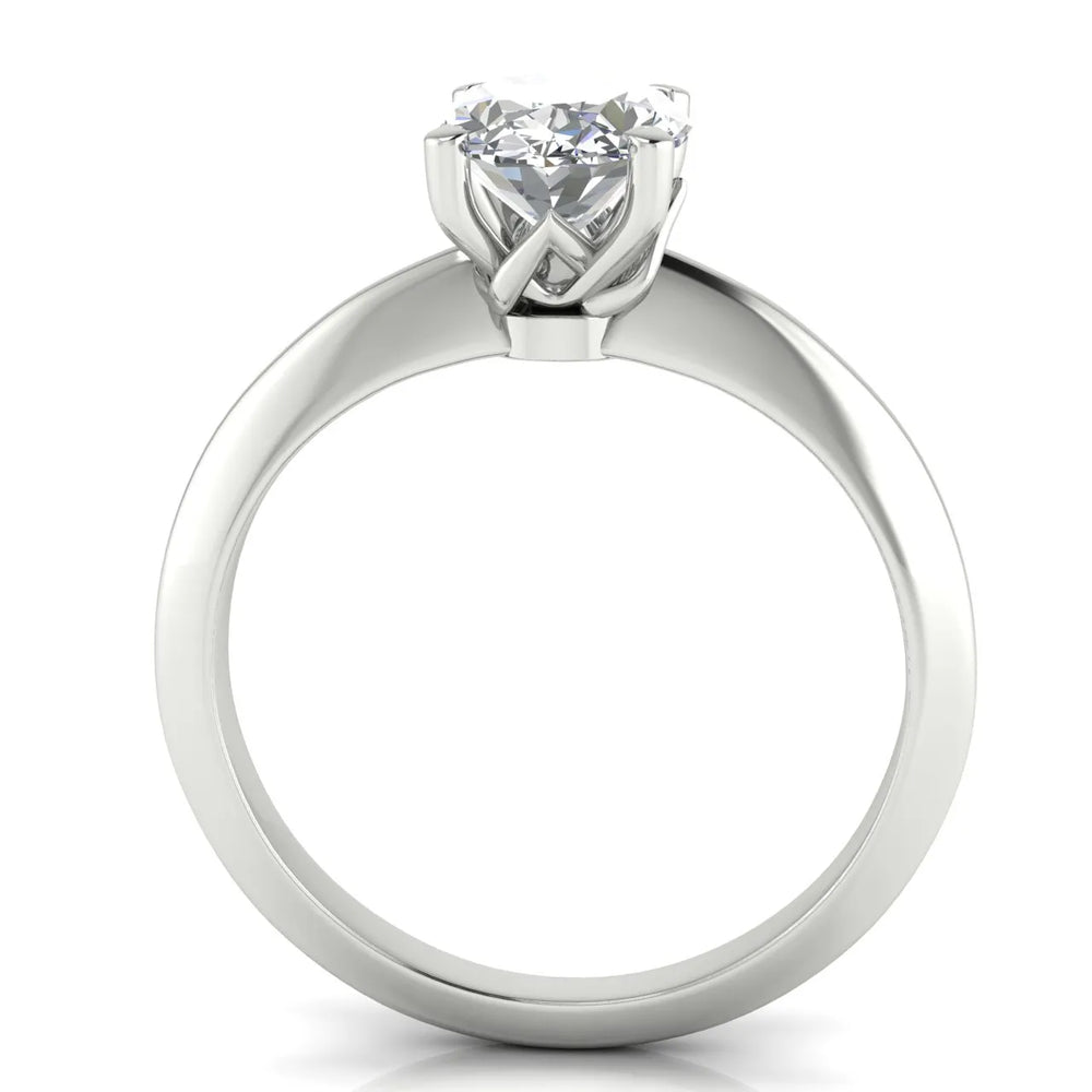 Romantic Solitaire Ring with Elegant Prong Setting