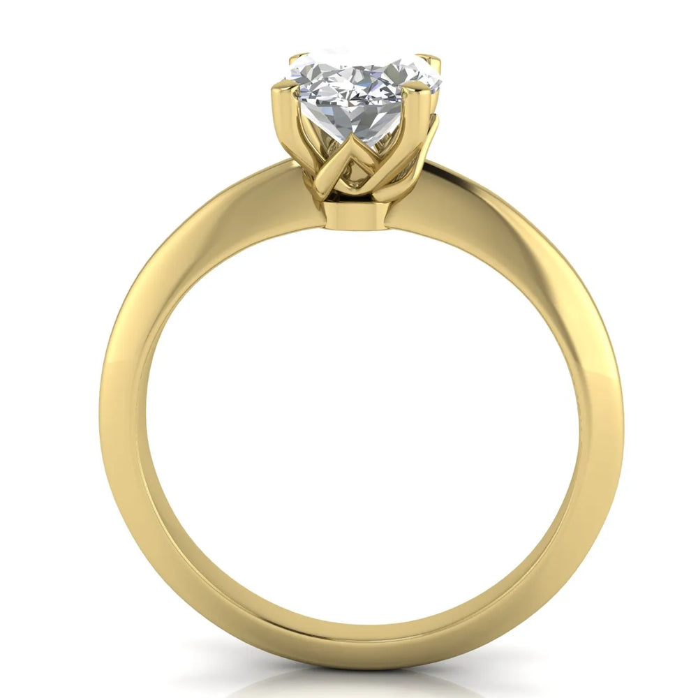 Romantic Solitaire Ring with Elegant Prong Setting