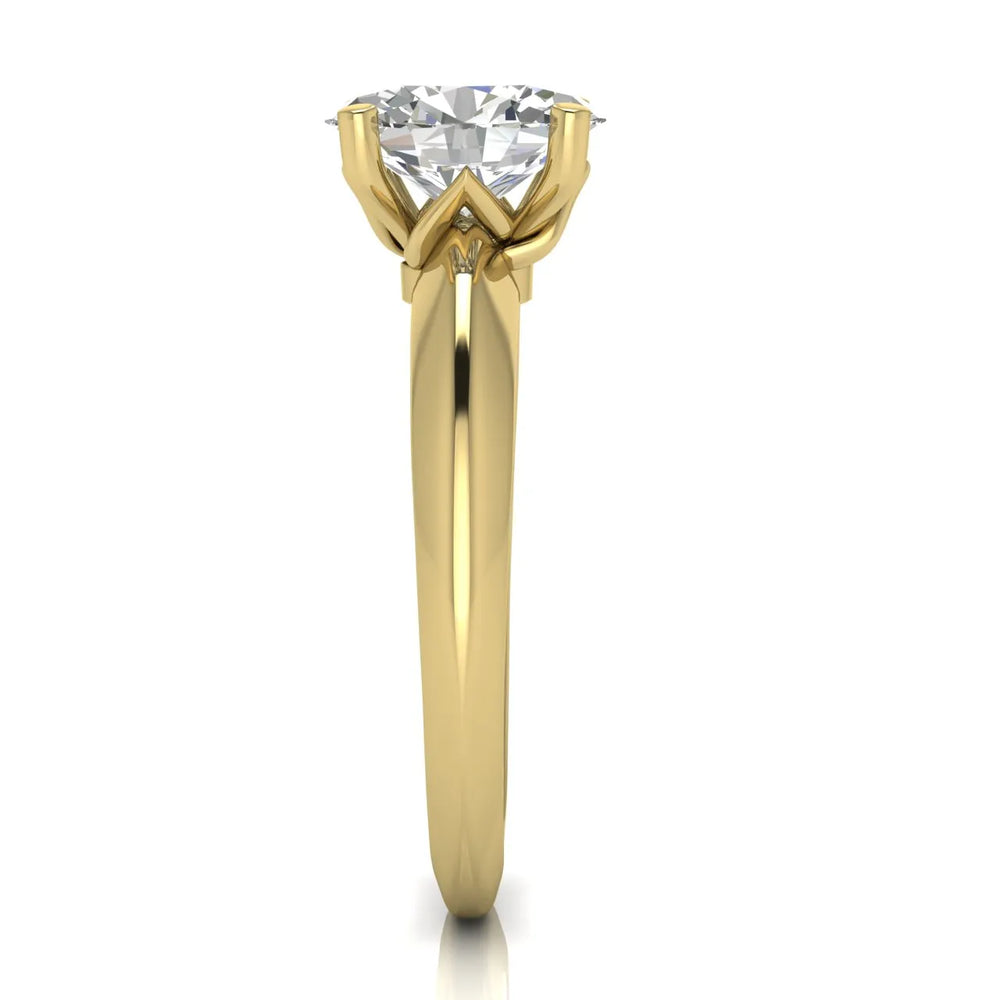 Romantic Solitaire Ring with Elegant Prong Setting