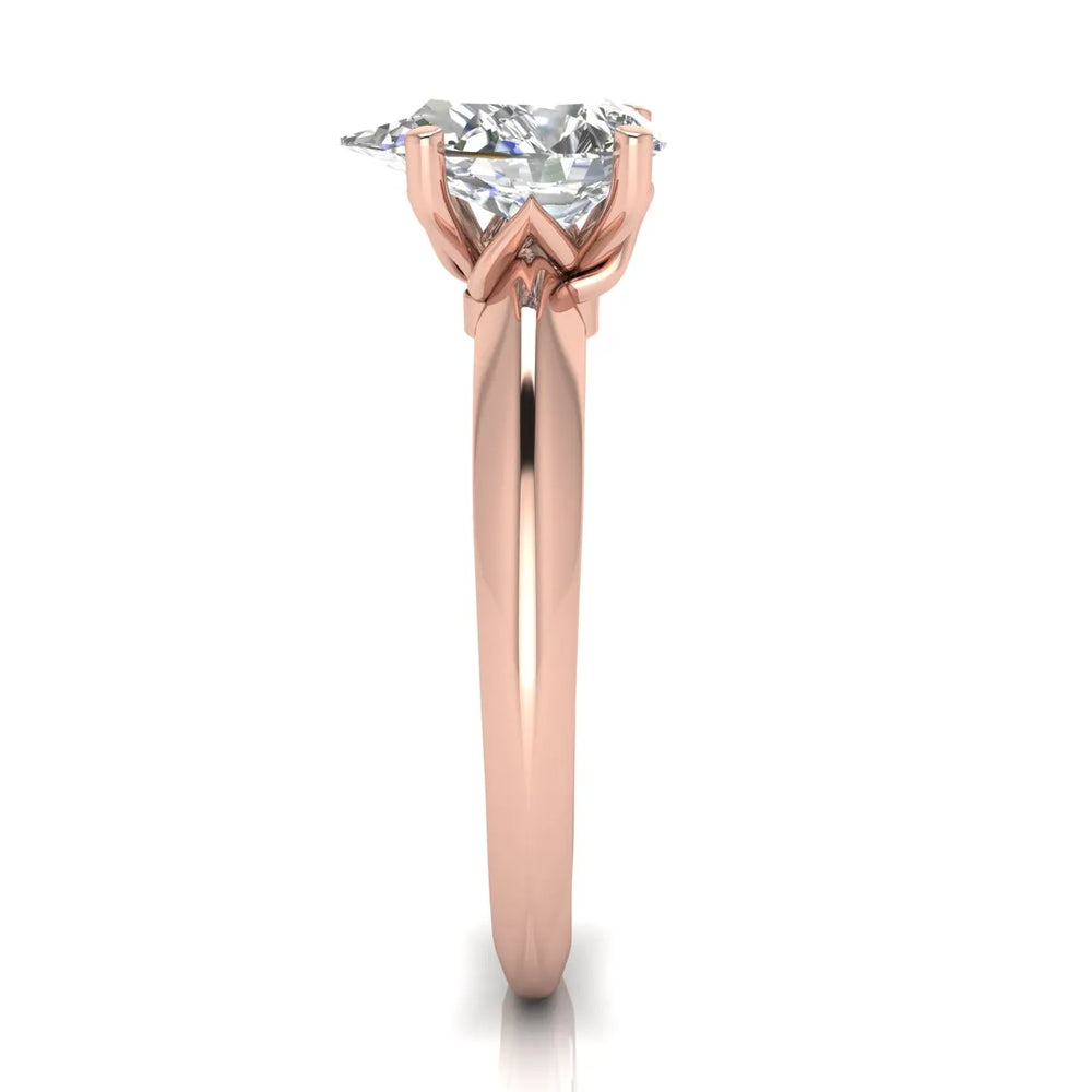 Romantic Solitaire Ring with Elegant Prong Setting