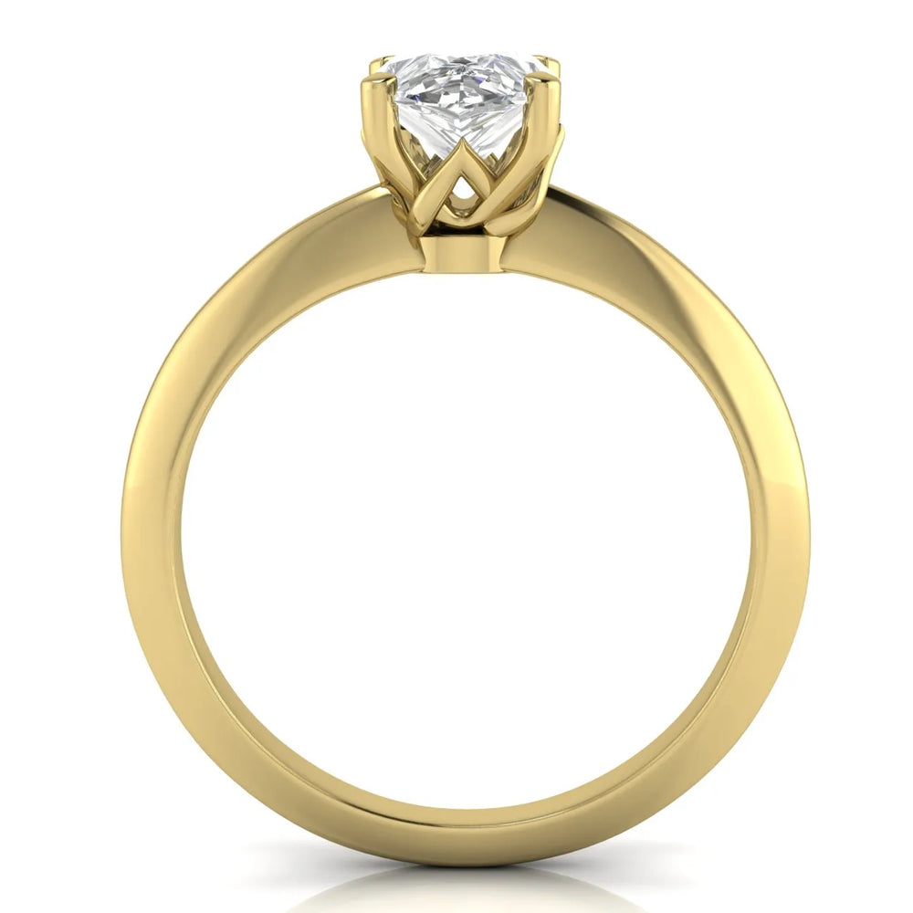 Romantic Solitaire Ring with Elegant Prong Setting