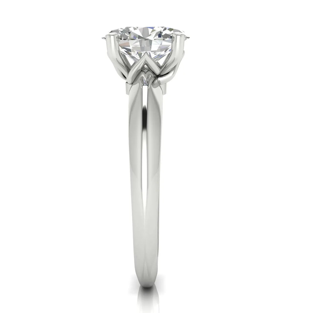 Romantic Solitaire Ring with Elegant Prong Setting