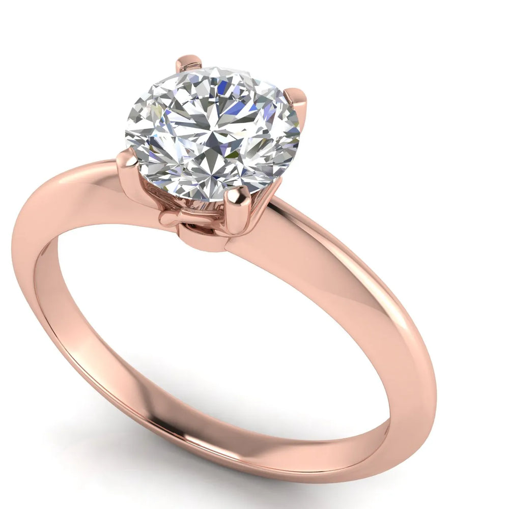 Romantic Solitaire Ring with Elegant Prong Setting