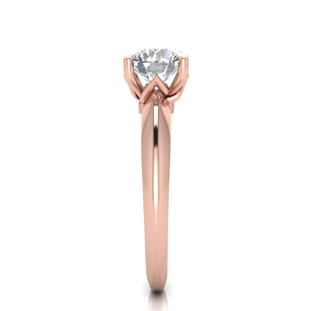 Romantic Solitaire Ring with Elegant Prong Setting