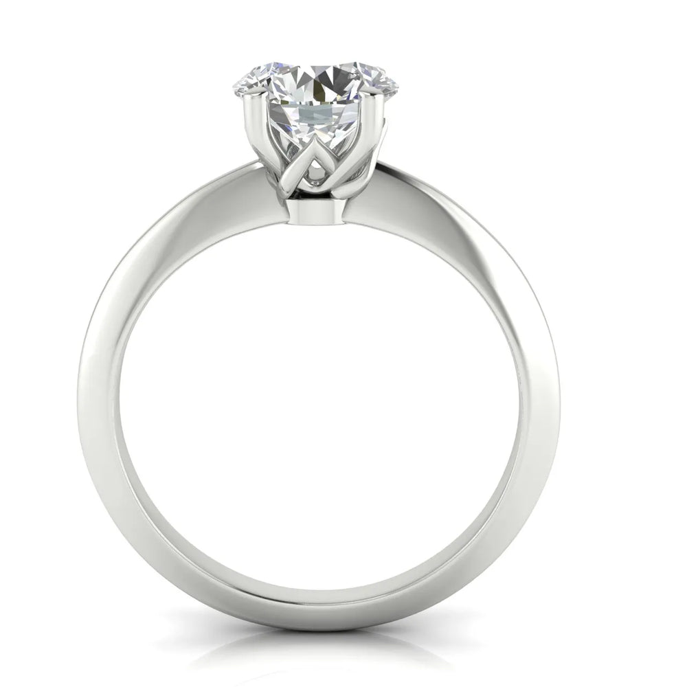 Romantic Solitaire Ring with Elegant Prong Setting