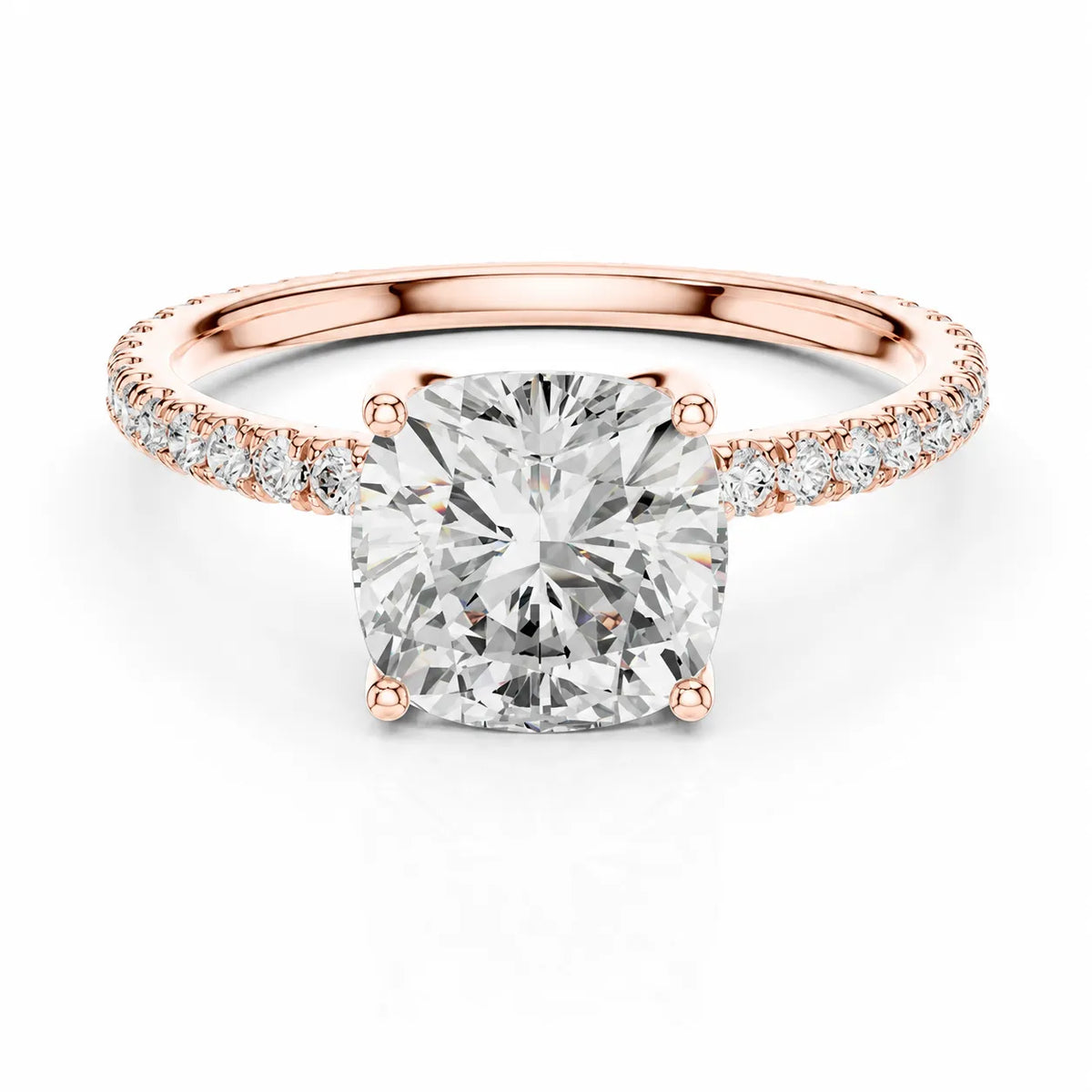 The Imperial Reflection & Side Diamond Engagement Ring
