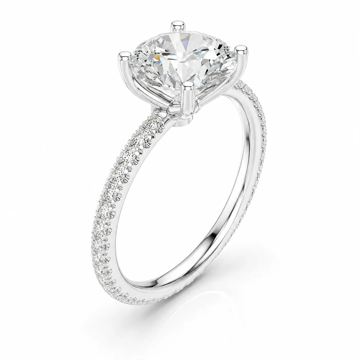 The Imperial Reflection & Side Diamond Engagement Ring