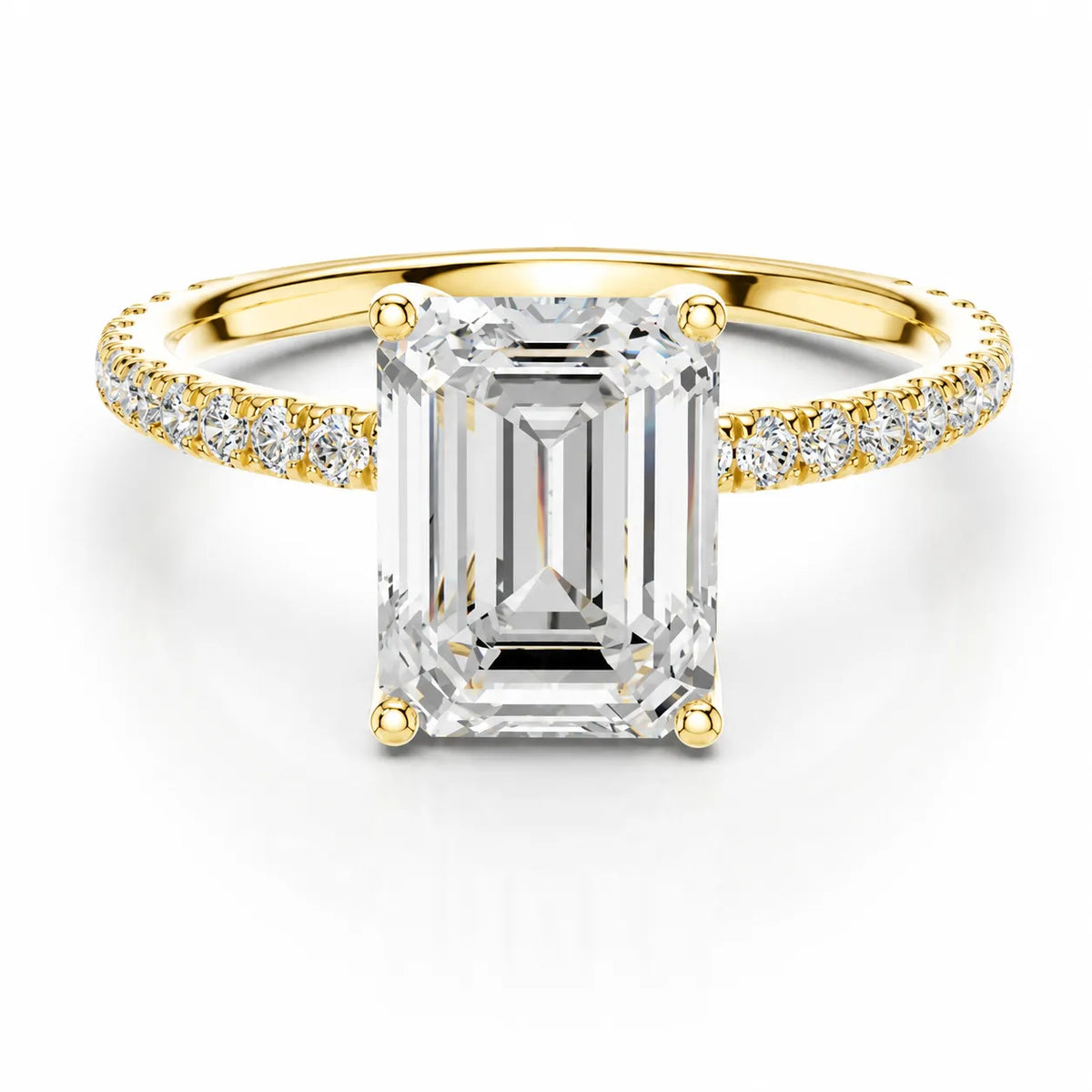 The Imperial Reflection & Side Diamond Engagement Ring