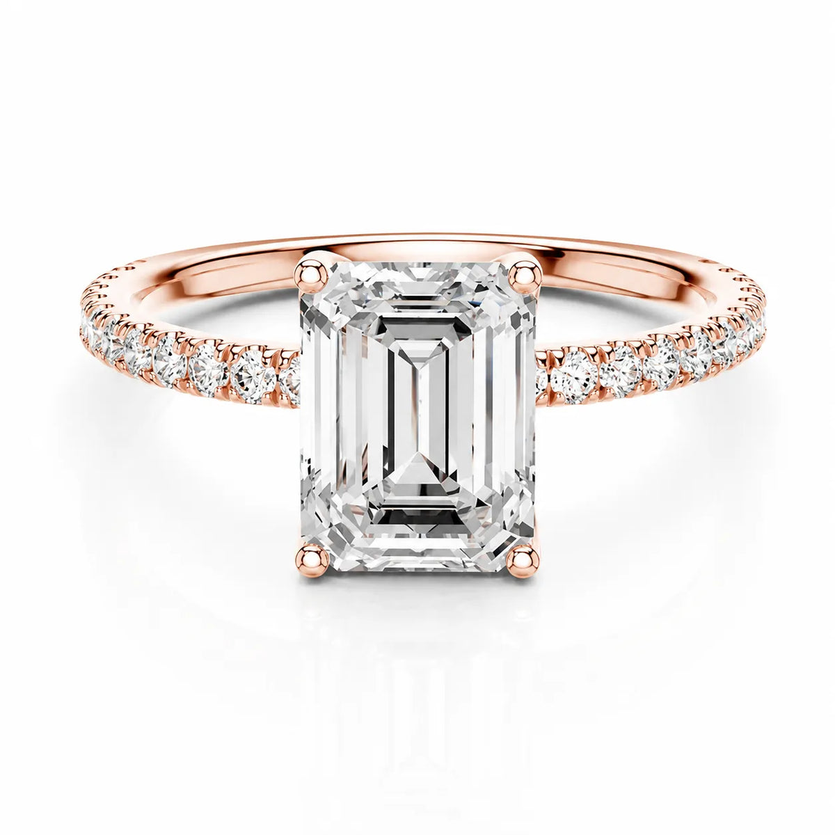 The Imperial Reflection & Side Diamond Engagement Ring