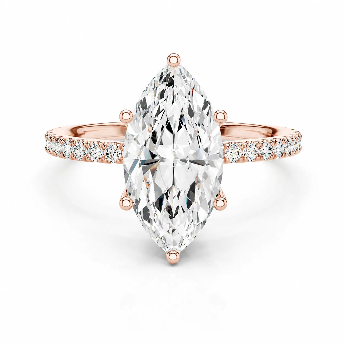 The Imperial Reflection & Side Diamond Engagement Ring