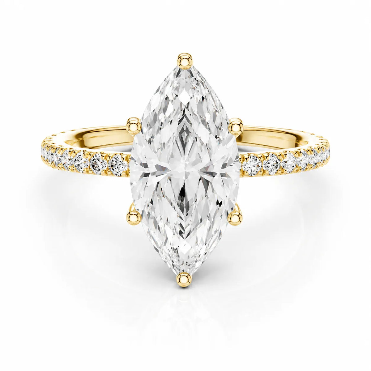 The Imperial Reflection & Side Diamond Engagement Ring