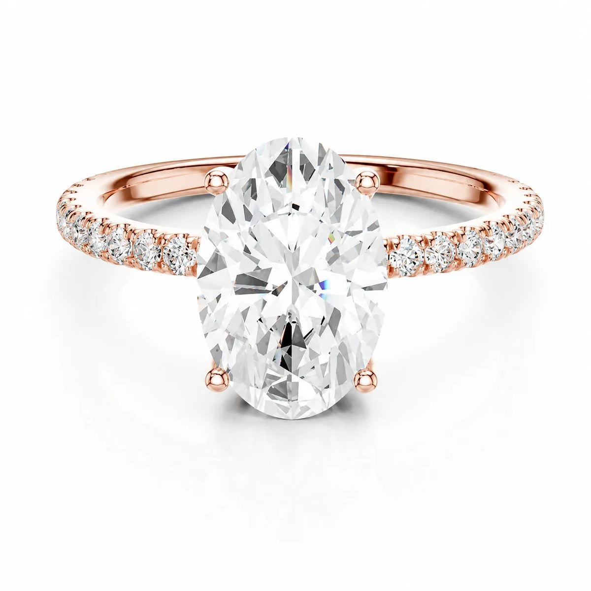 The Imperial Reflection & Side Diamond Engagement Ring
