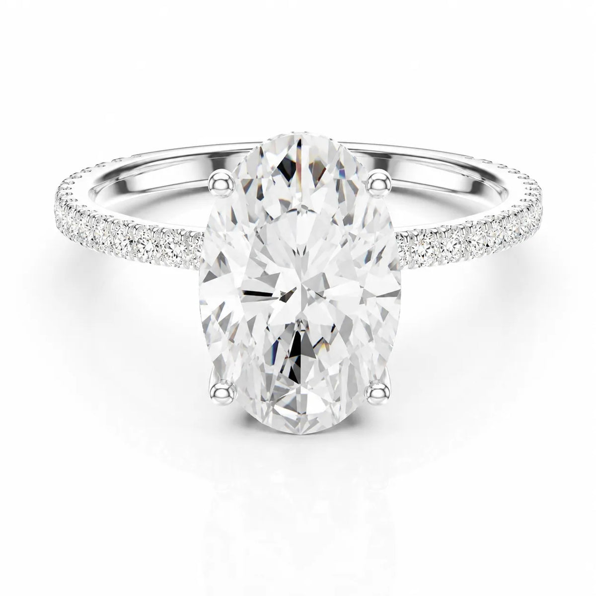The Imperial Reflection & Side Diamond Engagement Ring