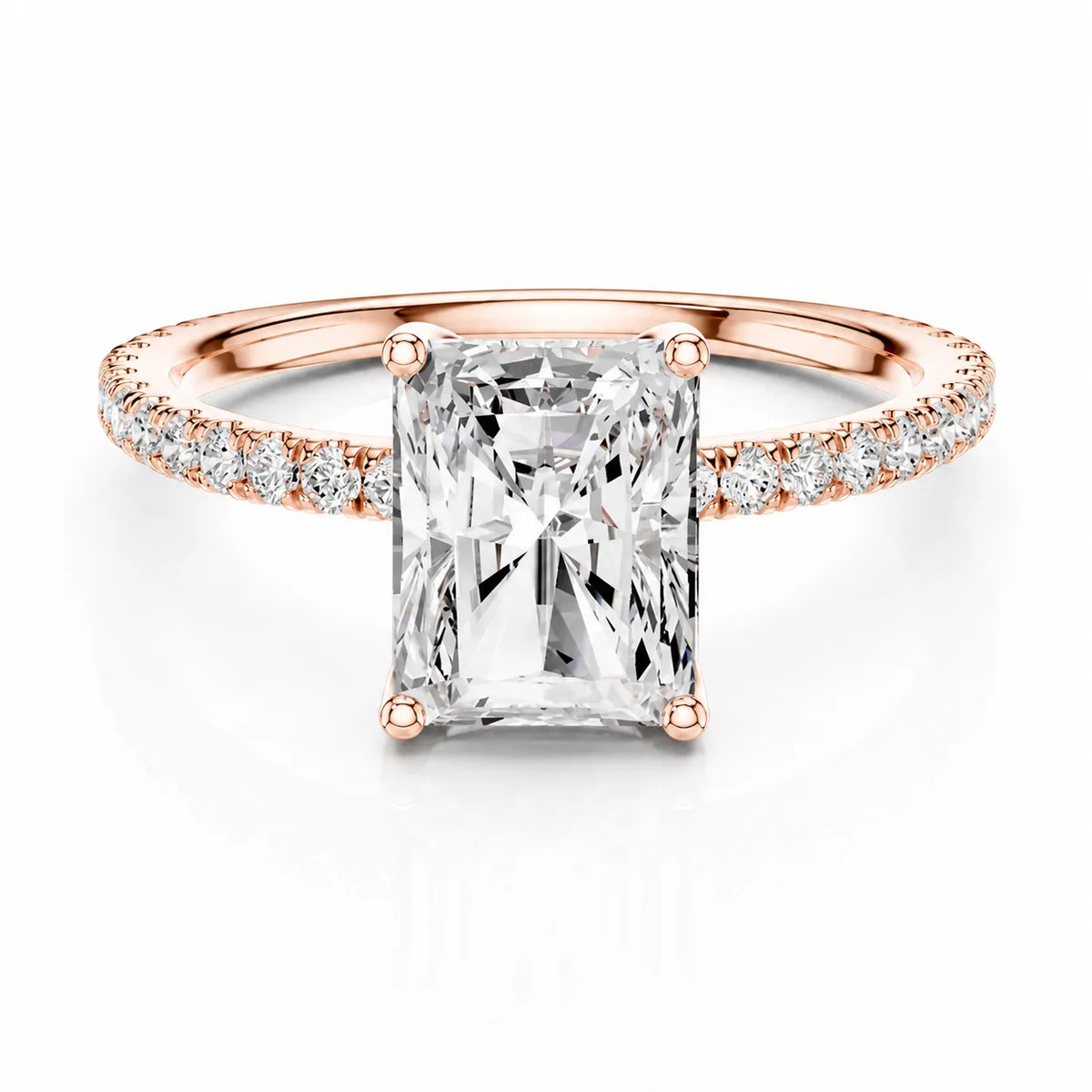 The Imperial Reflection & Side Diamond Engagement Ring