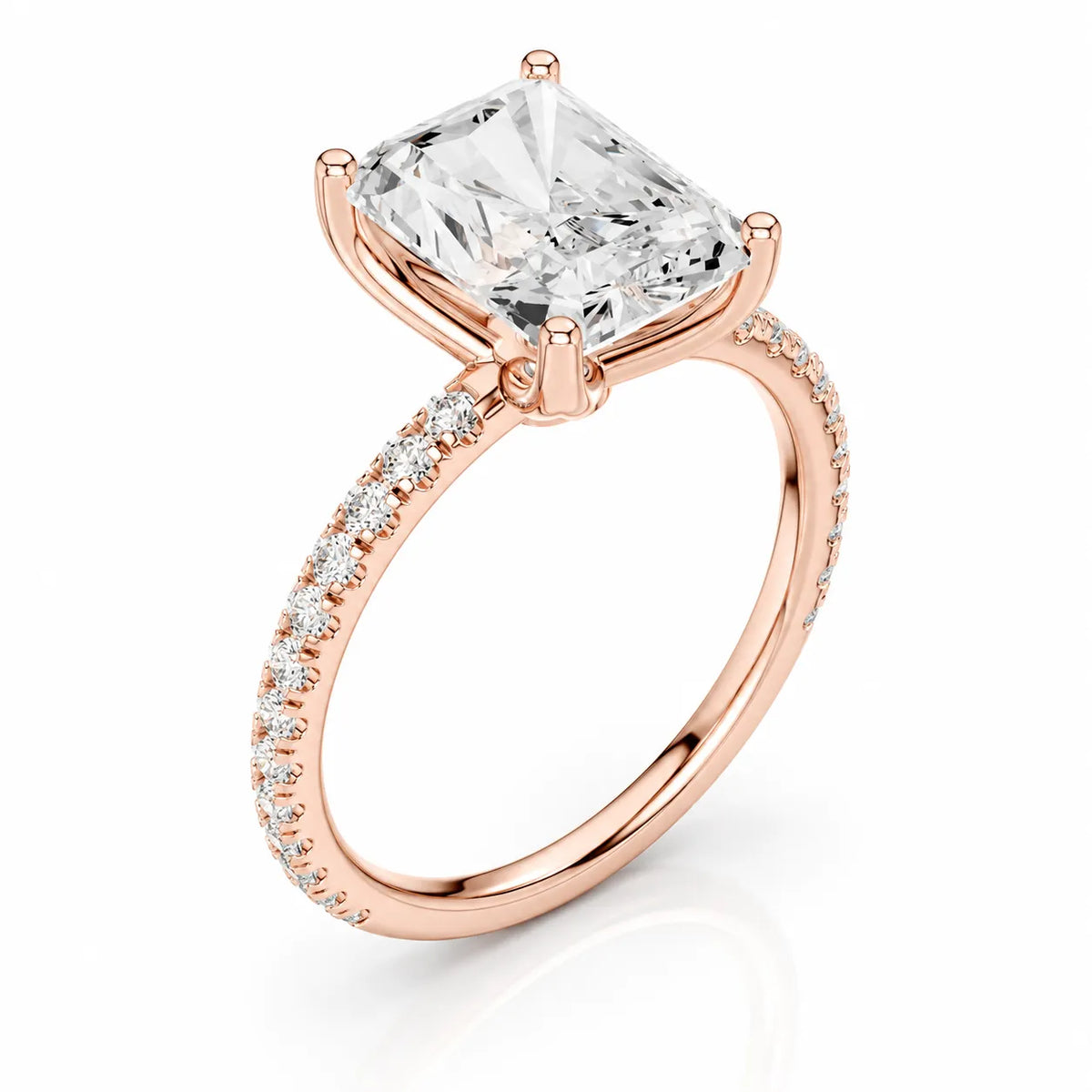 The Imperial Reflection & Side Diamond Engagement Ring