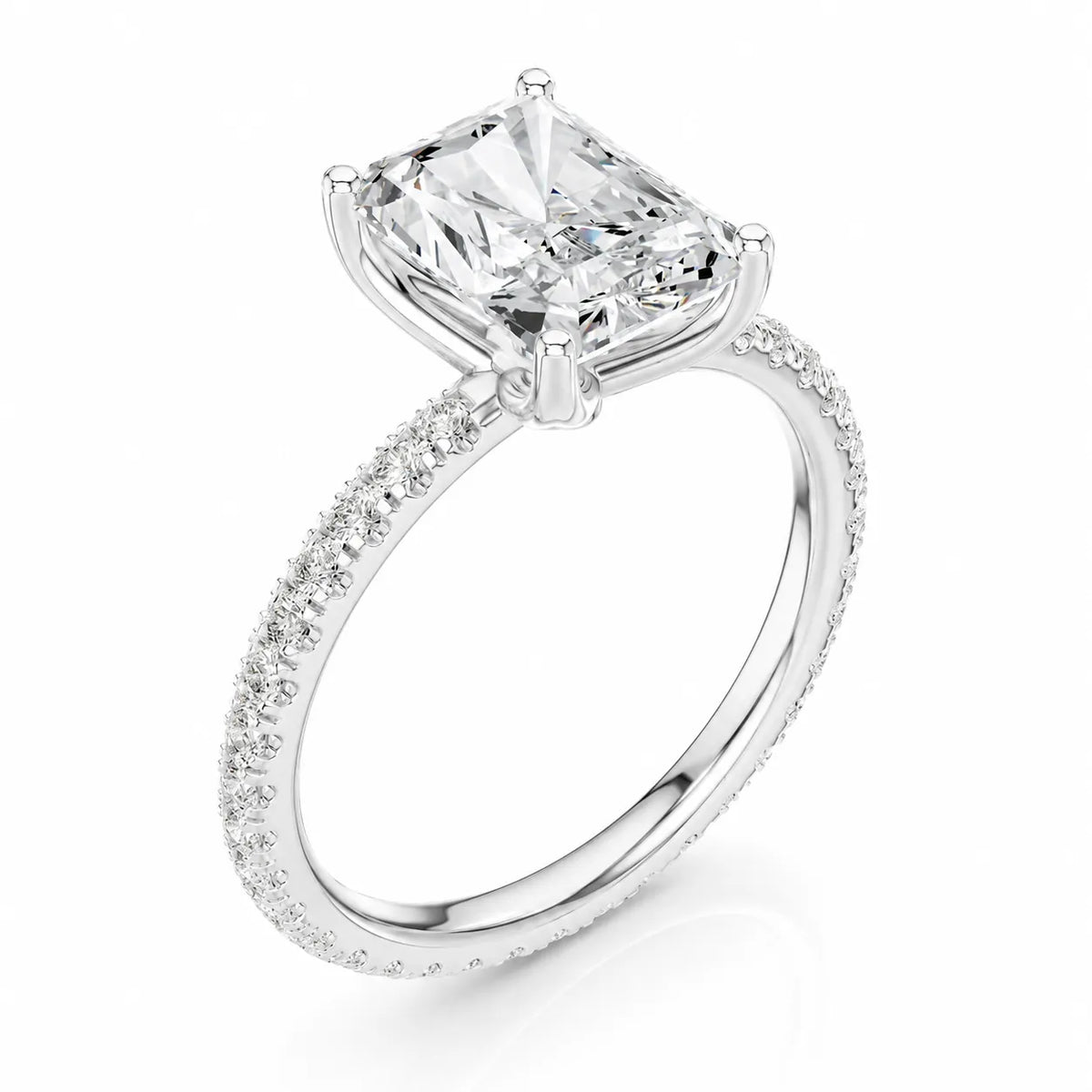 The Imperial Reflection & Side Diamond Engagement Ring