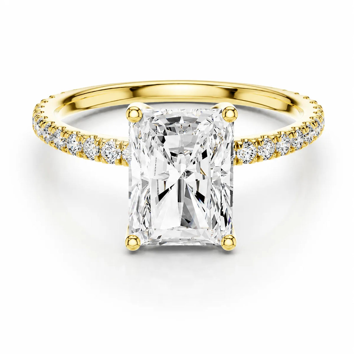 The Imperial Reflection & Side Diamond Engagement Ring