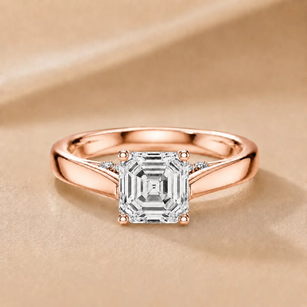 The Aurora Solitaire Side Diamond Engagement Ring