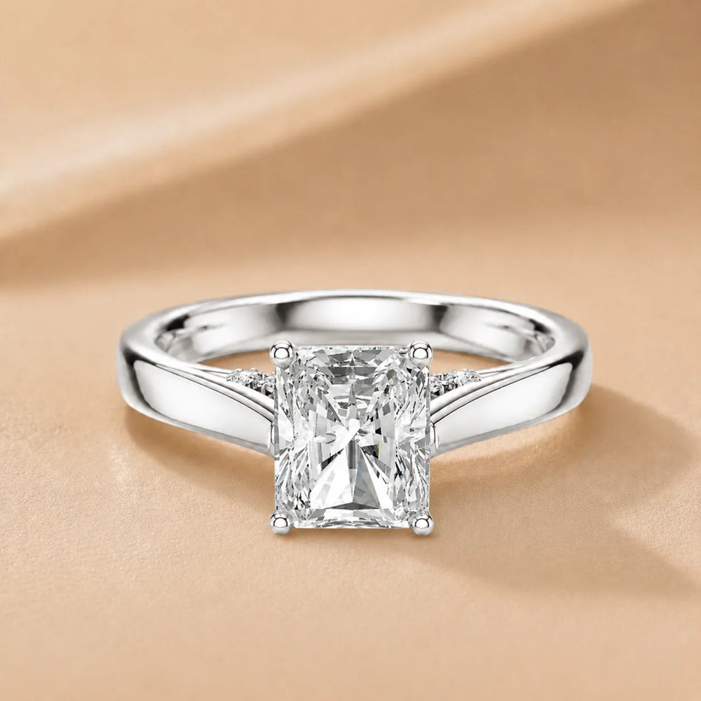 The Aurora Solitaire Side Diamond Engagement Ring