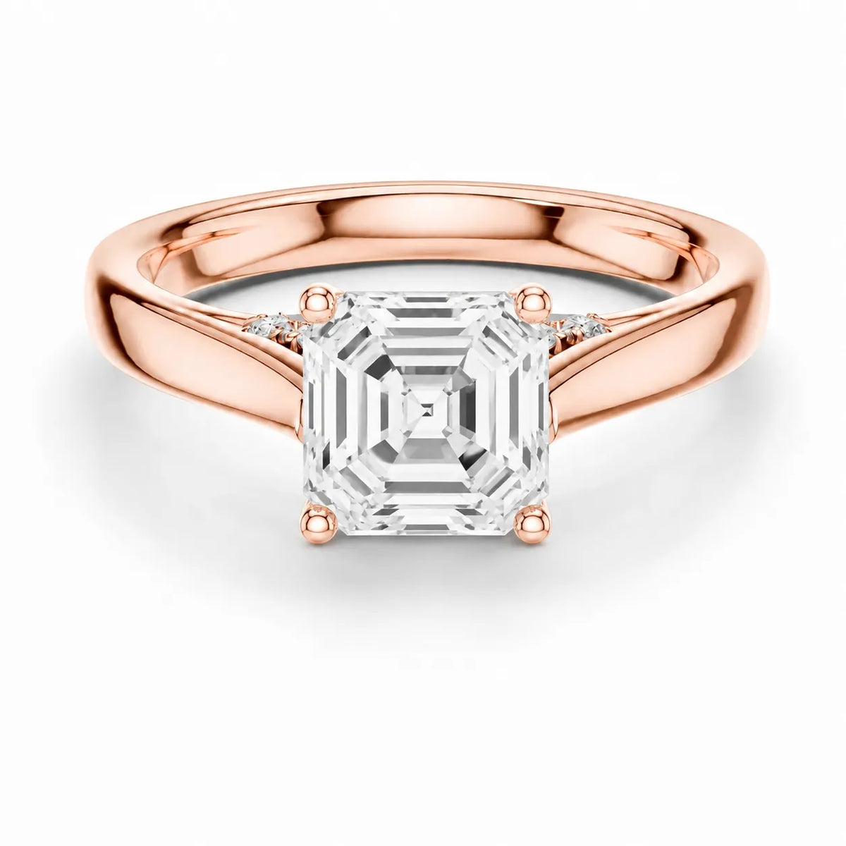 The Aurora Solitaire Side Diamond Engagement Ring