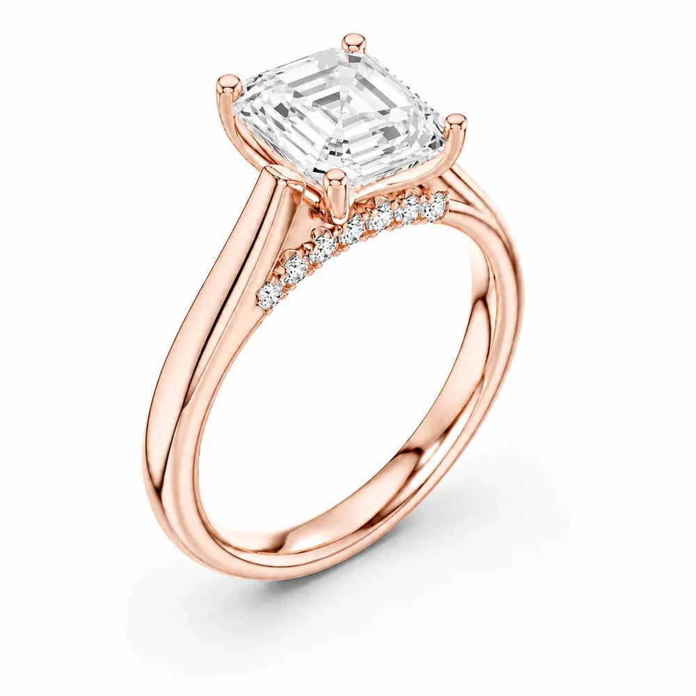 The Aurora Solitaire Side Diamond Engagement Ring