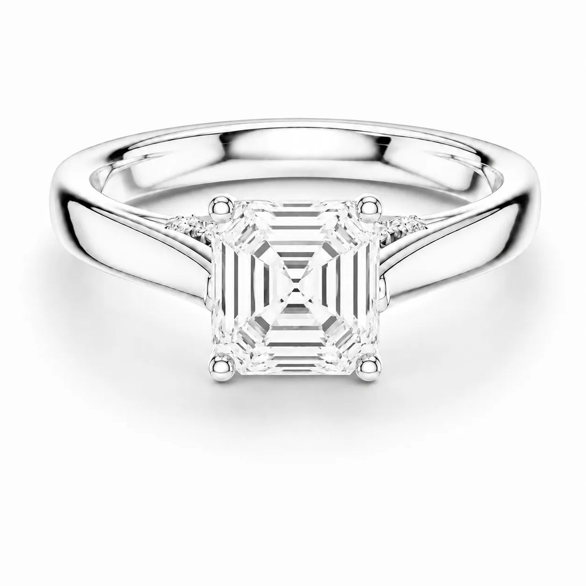 The Aurora Solitaire Side Diamond Engagement Ring