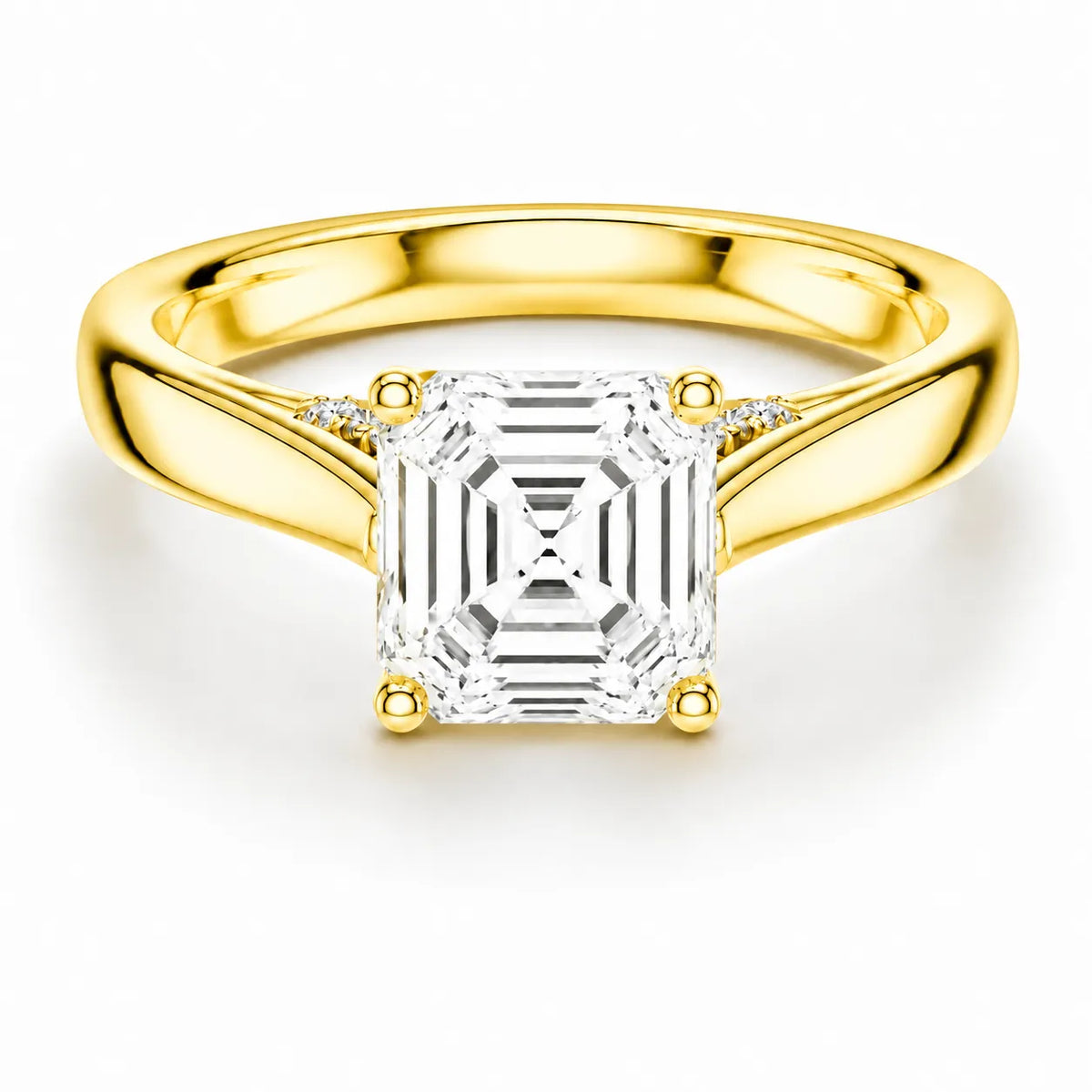 The Aurora Solitaire Side Diamond Engagement Ring