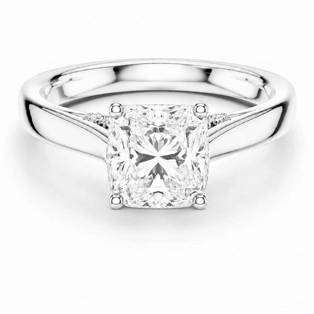 The Aurora Solitaire Side Diamond Engagement Ring