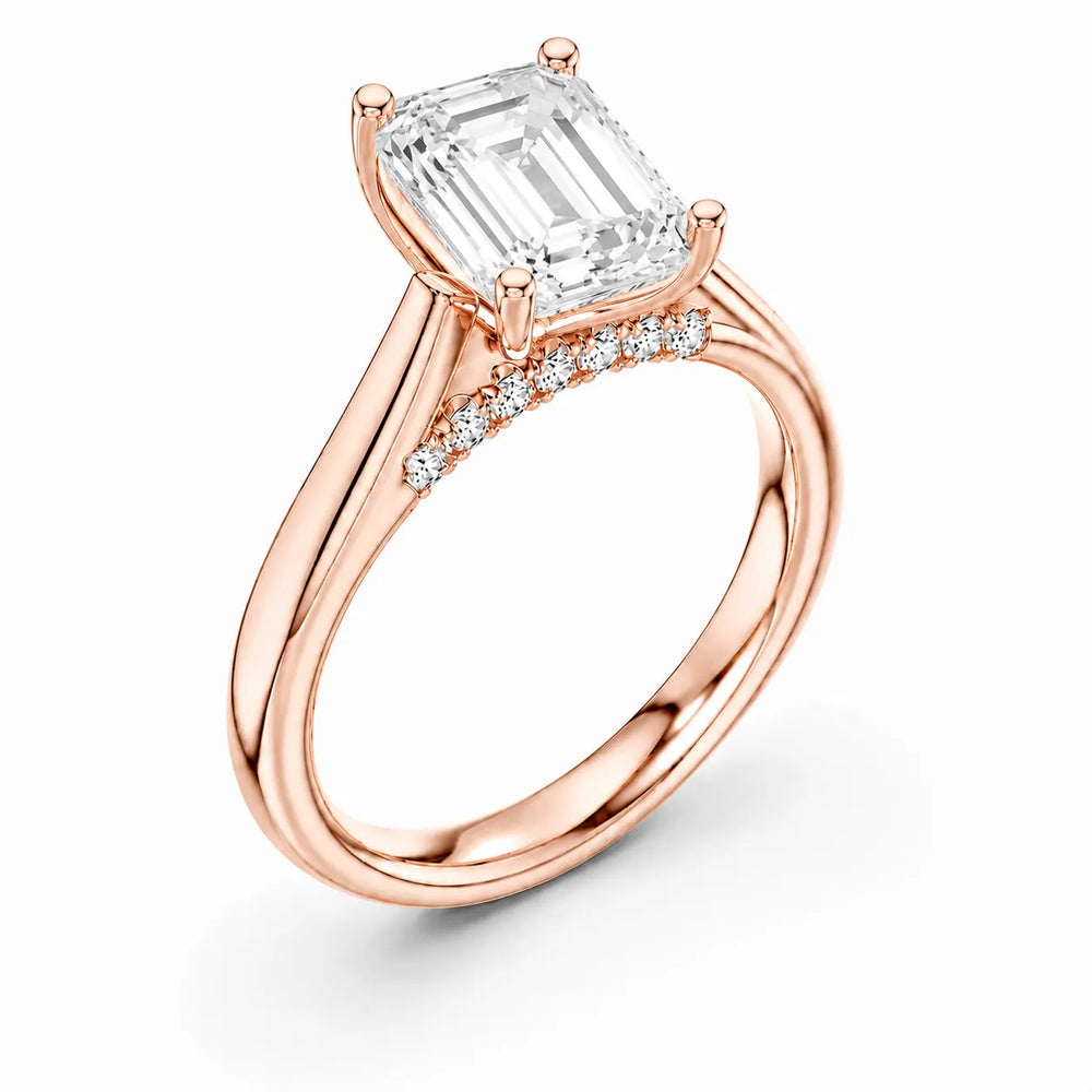The Aurora Solitaire Side Diamond Engagement Ring