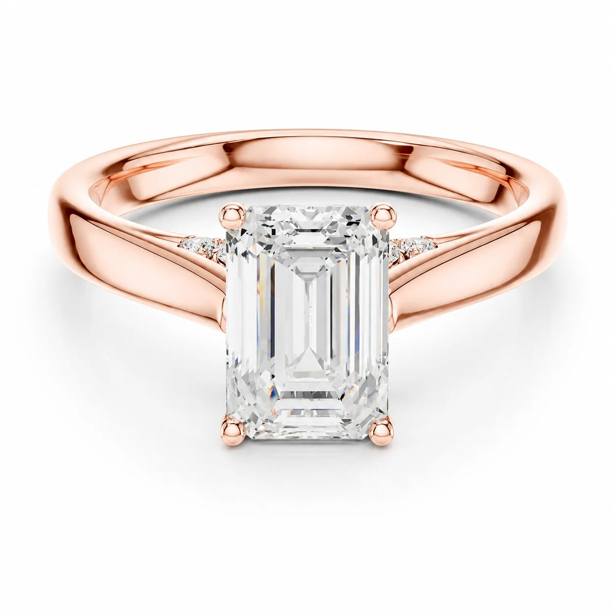 The Aurora Solitaire Side Diamond Engagement Ring