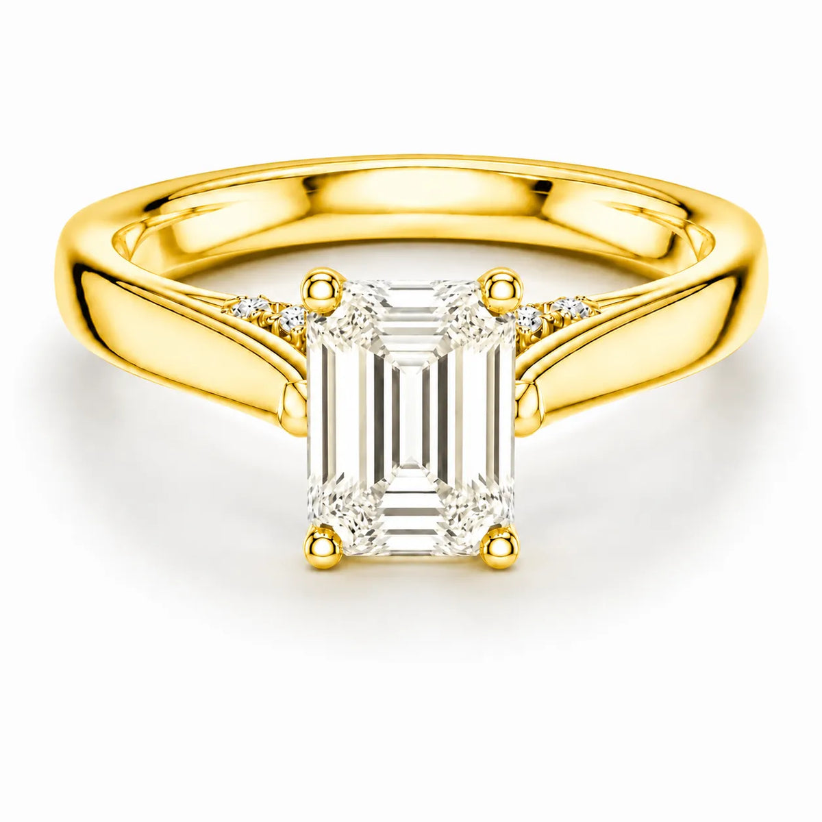 The Aurora Solitaire Side Diamond Engagement Ring
