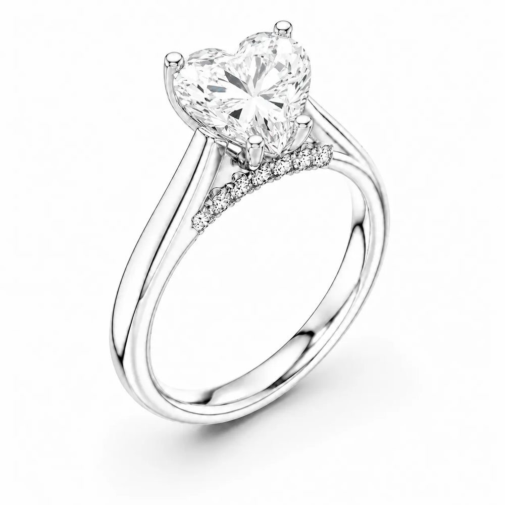The Aurora Solitaire Side Diamond Engagement Ring