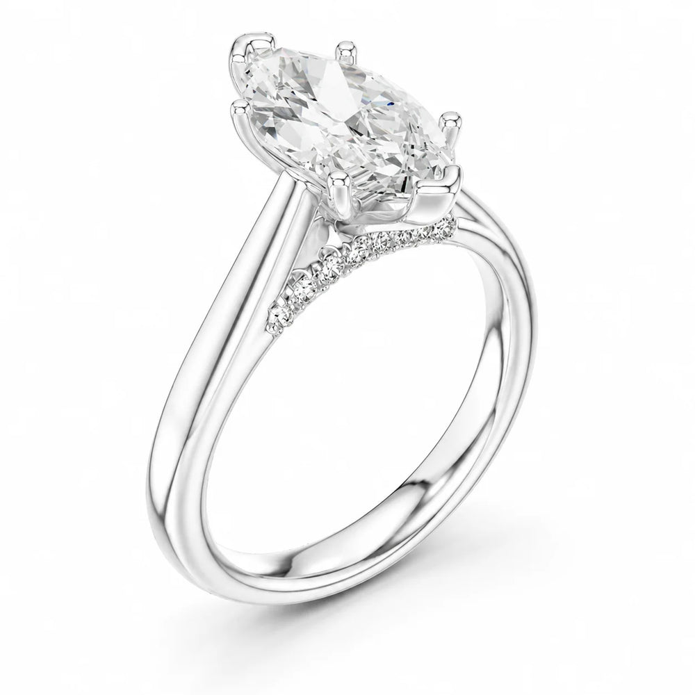 The Aurora Solitaire Side Diamond Engagement Ring