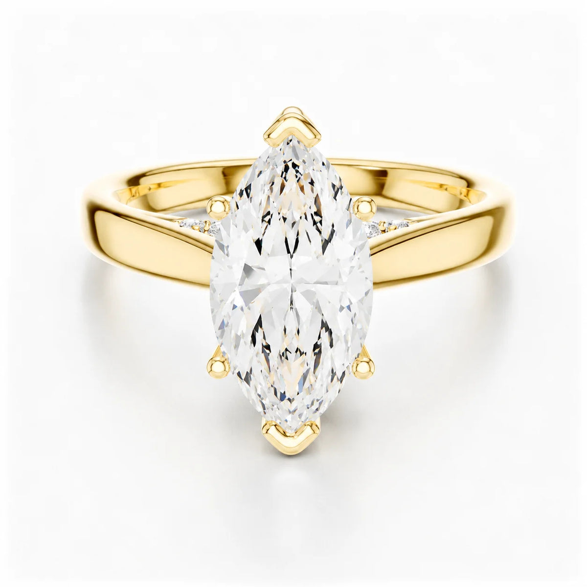 The Aurora Solitaire Side Diamond Engagement Ring