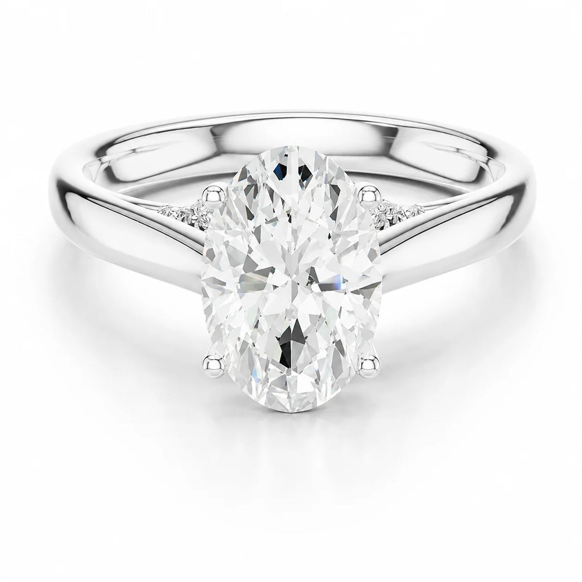 The Aurora Solitaire Side Diamond Engagement Ring