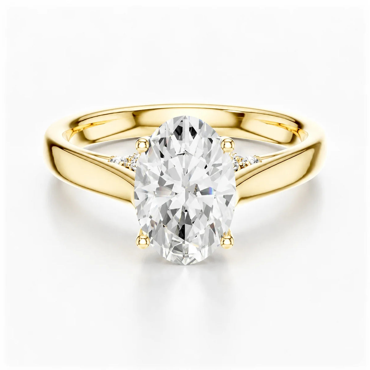 The Aurora Solitaire Side Diamond Engagement Ring
