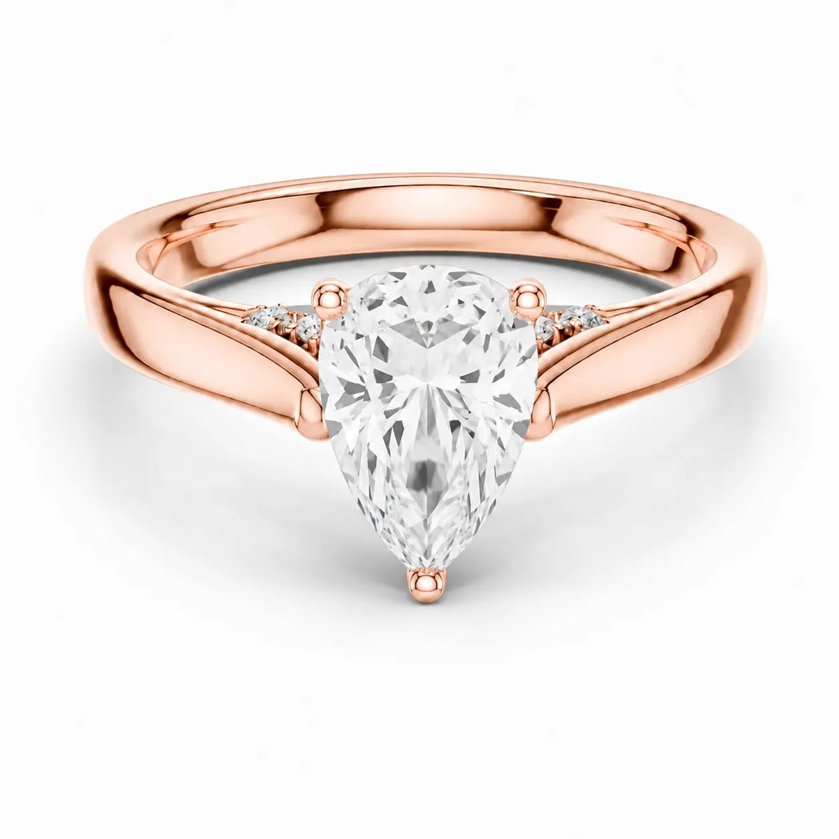 The Aurora Solitaire Side Diamond Engagement Ring