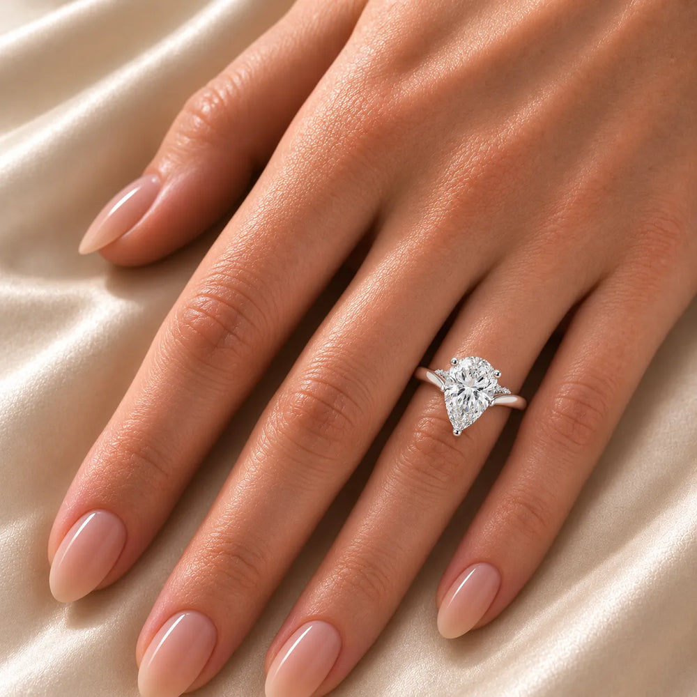 The Aurora Solitaire Side Diamond Engagement Ring