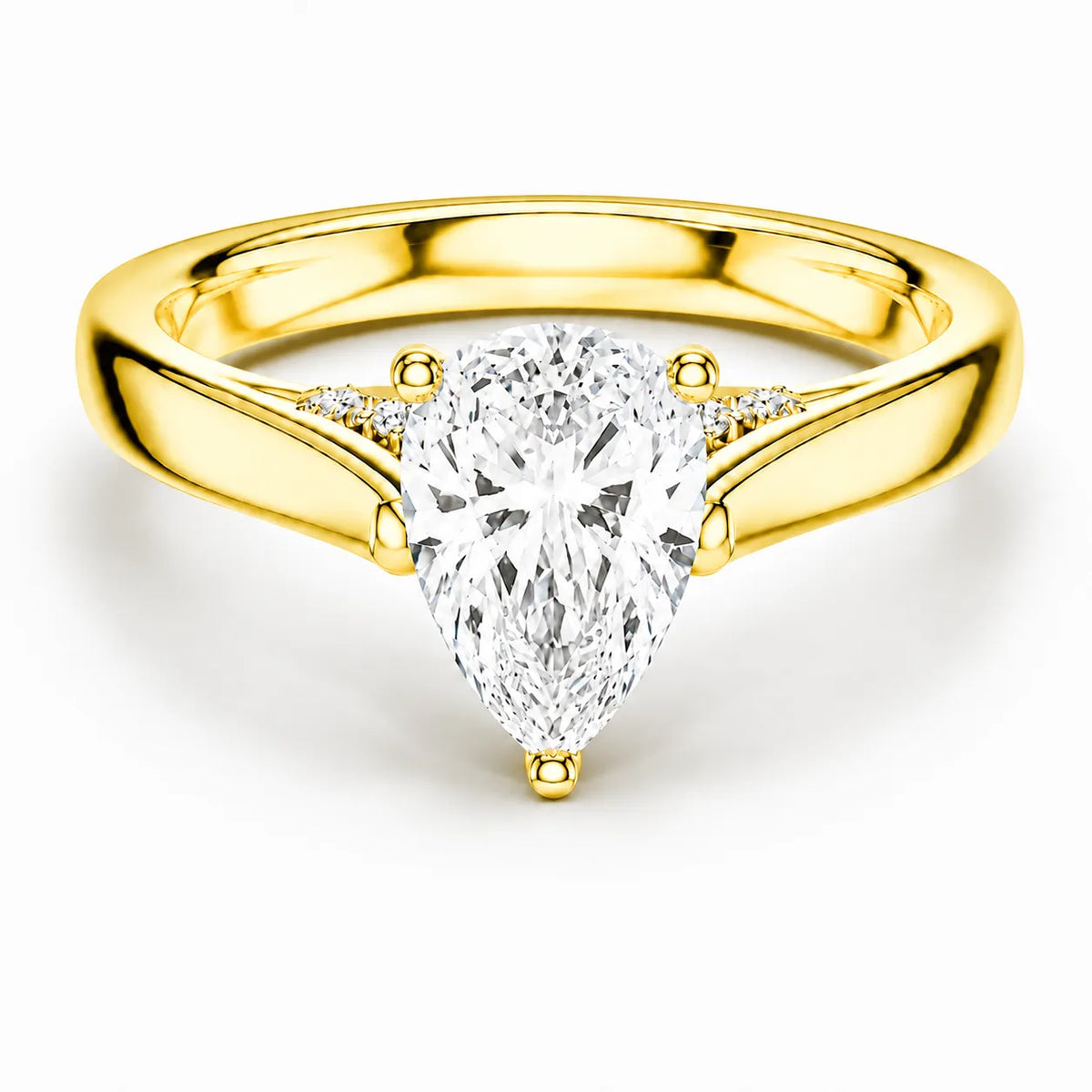 The Aurora Solitaire Side Diamond Engagement Ring