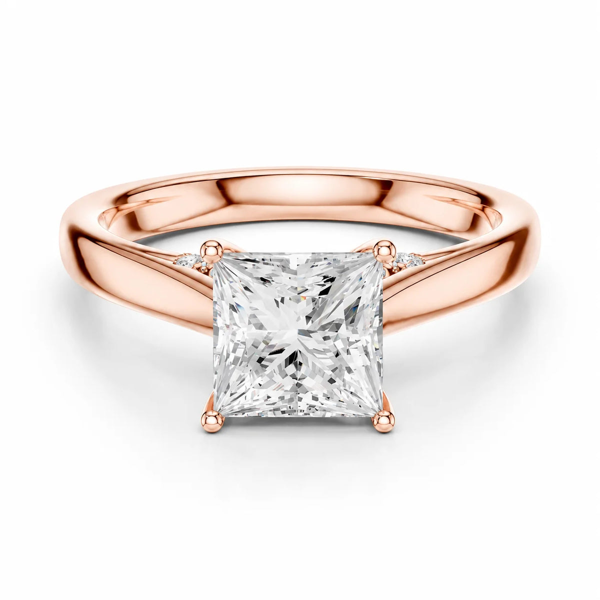 The Aurora Solitaire Side Diamond Engagement Ring