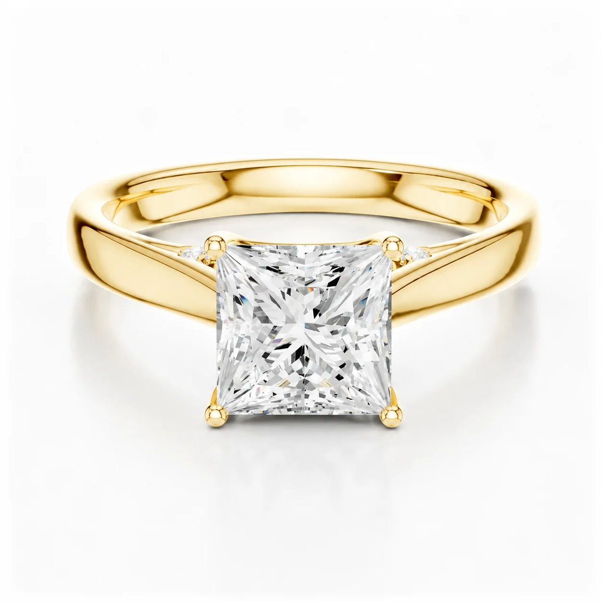 The Aurora Solitaire Side Diamond Engagement Ring