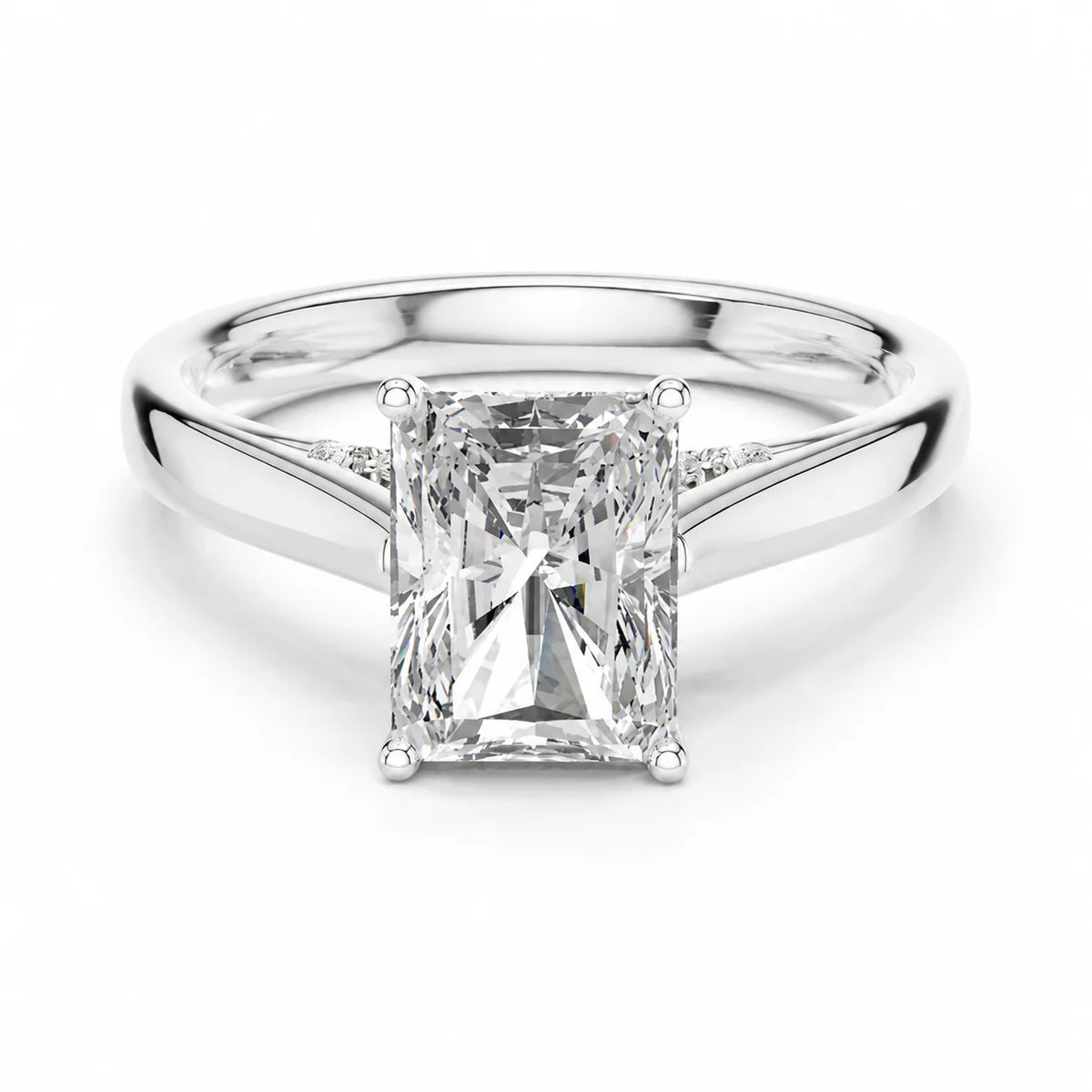 The Aurora Solitaire Side Diamond Engagement Ring