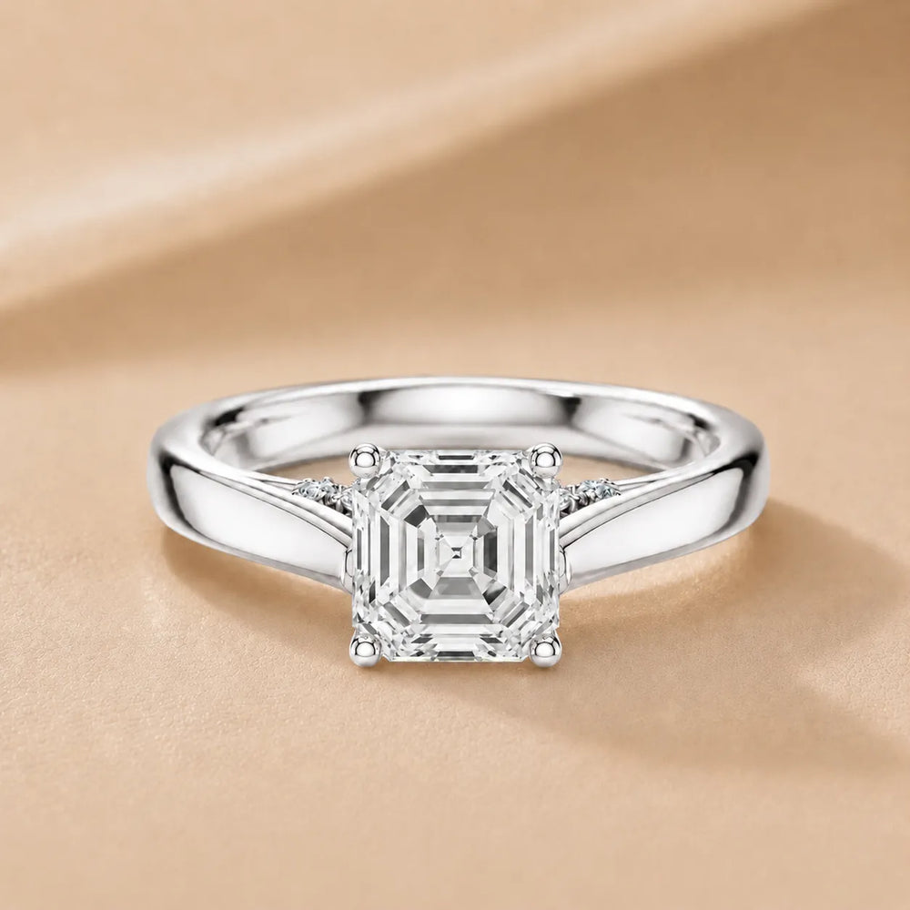 The Aurora Solitaire Side Diamond Engagement Ring