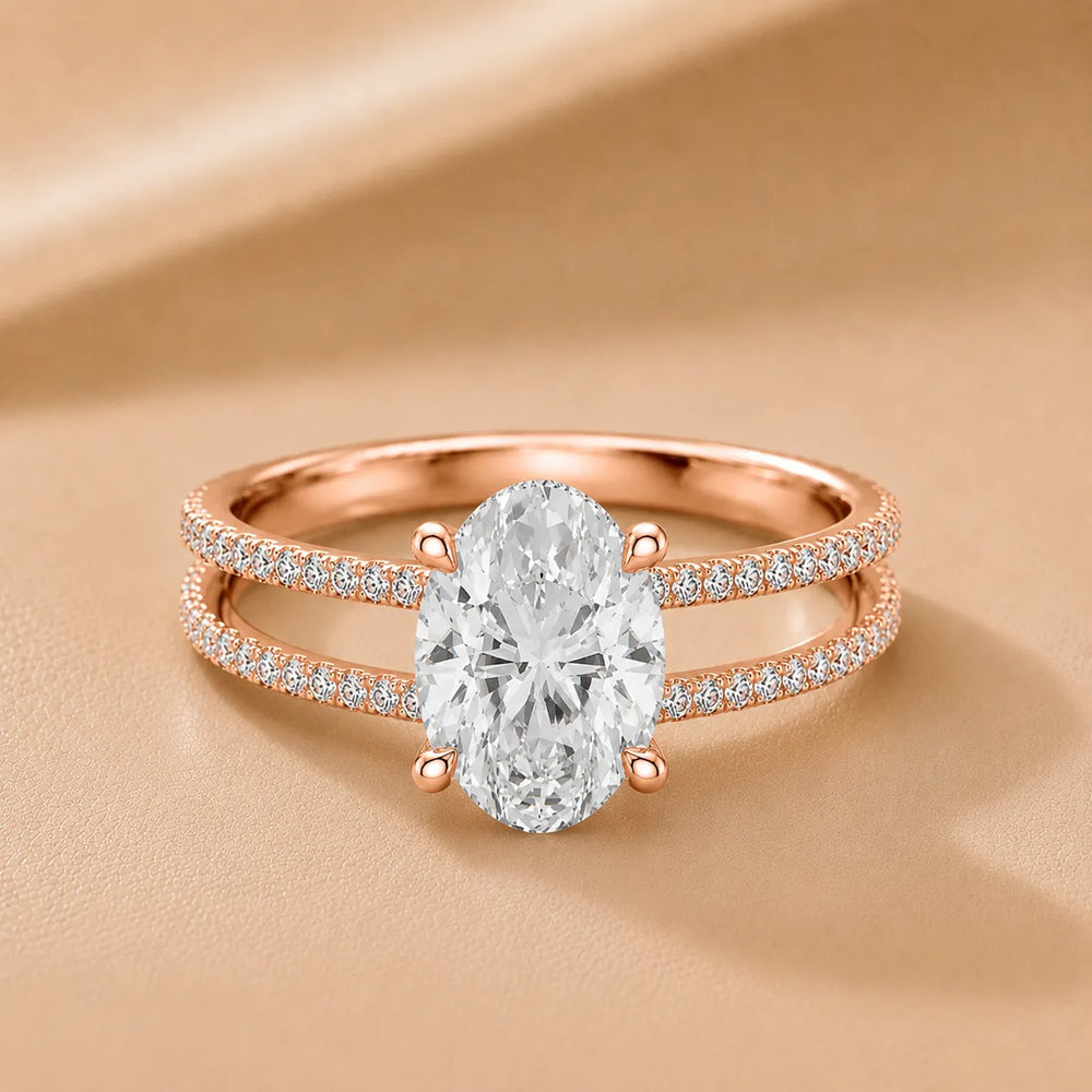 The Twin Halo Majesty Side Diamond Engagement Ring
