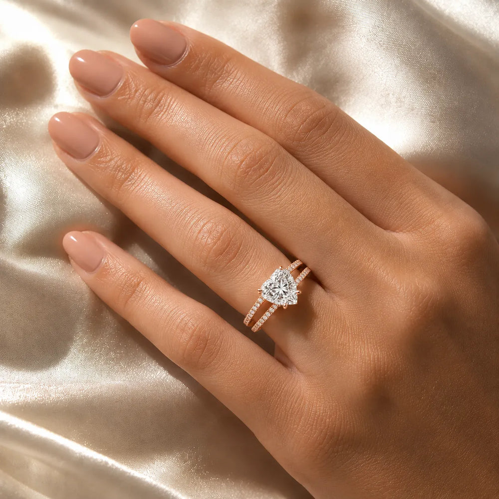 The Twin Halo Majesty Side Diamond Engagement Ring