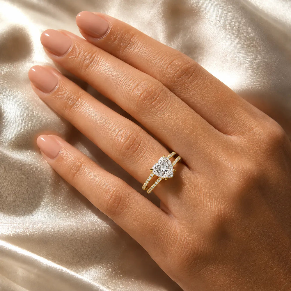 The Twin Halo Majesty Side Diamond Engagement Ring