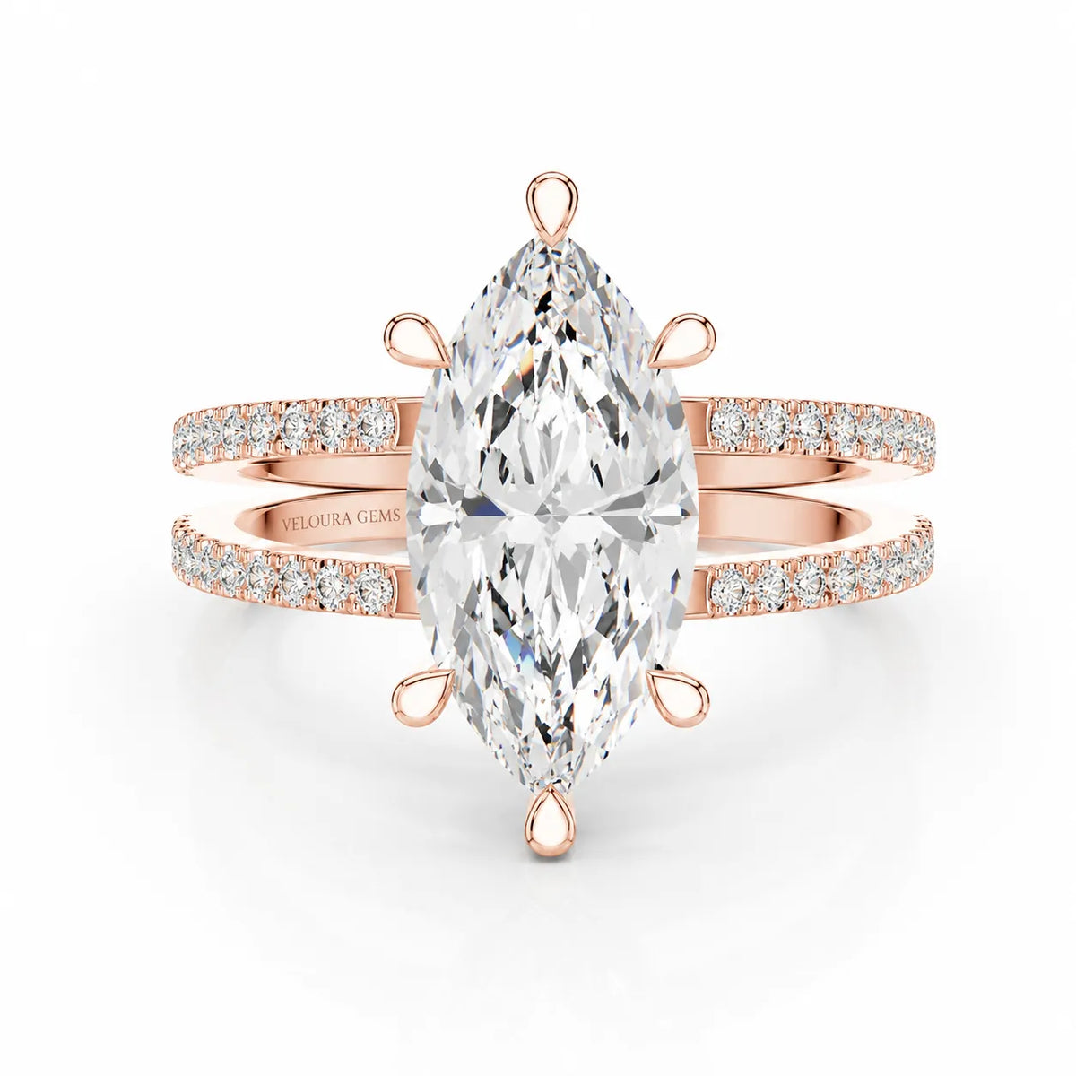 The Twin Halo Majesty Side Diamond Engagement Ring