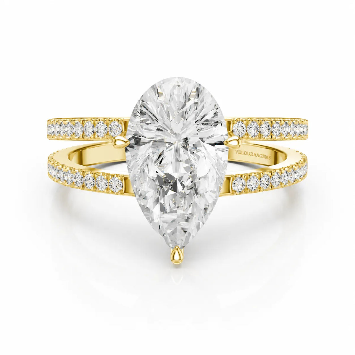 The Twin Halo Majesty Side Diamond Engagement Ring