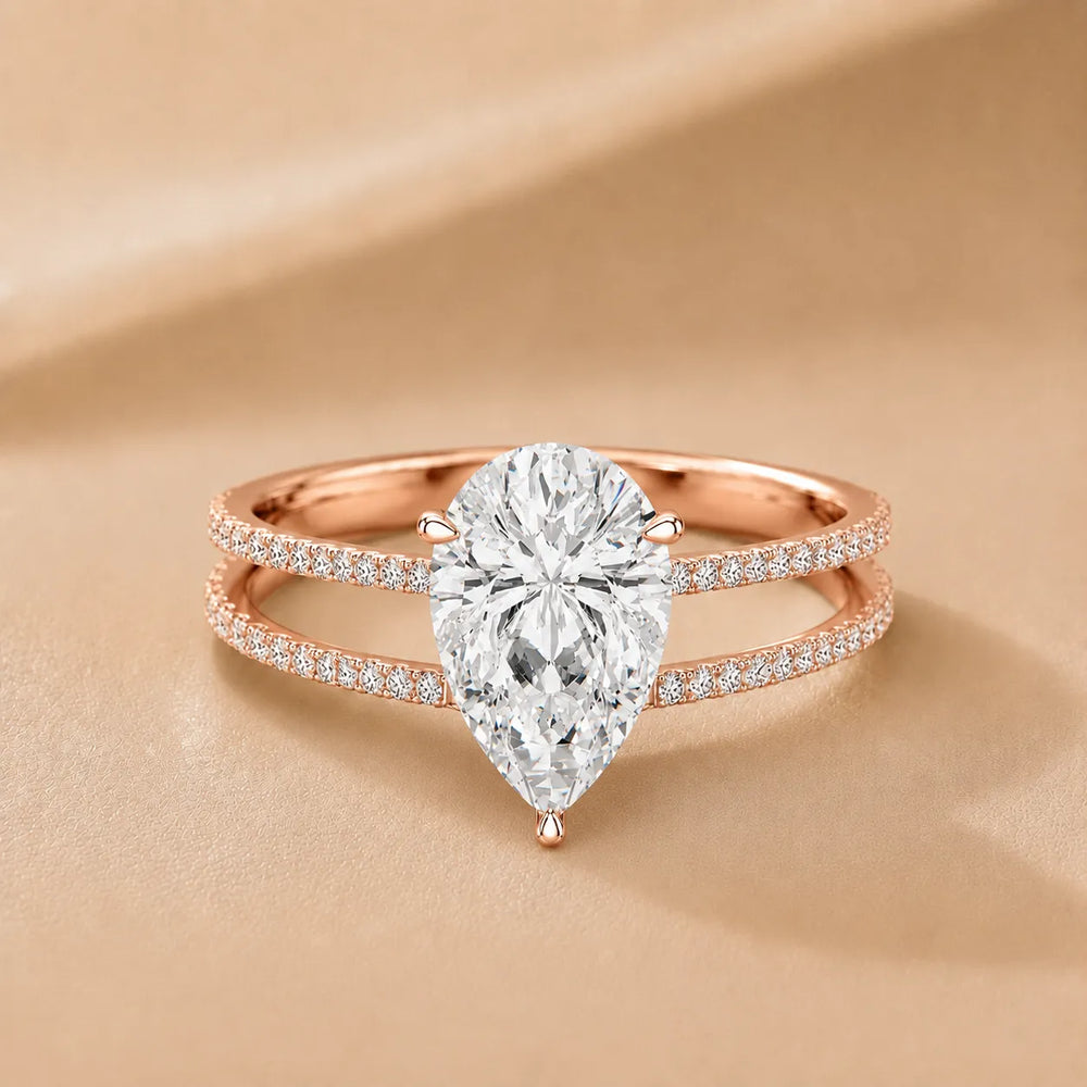 The Twin Halo Majesty Side Diamond Engagement Ring